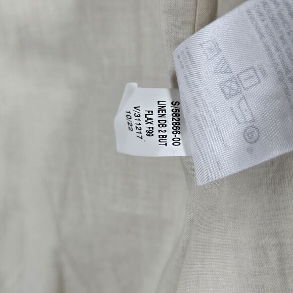 Banana Republic Blazer Womens 0 Linen Blend Double Breasted Natural Flax Lined - Picture 11 of 11